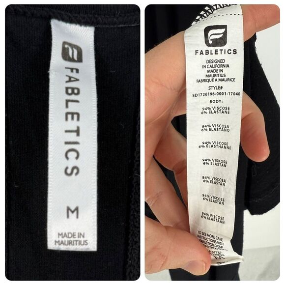 Fabletics Claudia Back Cutout Maxi Dress in Black | Medium - Picture 6 of 8